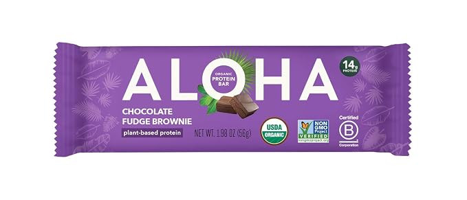 Aloha, Bar Protein Chocolate Fudge Brownie Organic Sgl, 1.98 Ounce | Amazon (US)