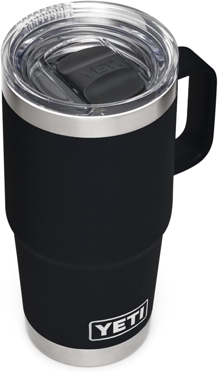 YETI Rambler 20 oz Travel Mug, Stainless Steel, Vacuum Insulated with Stronghold Lid, Black | Amazon (US)