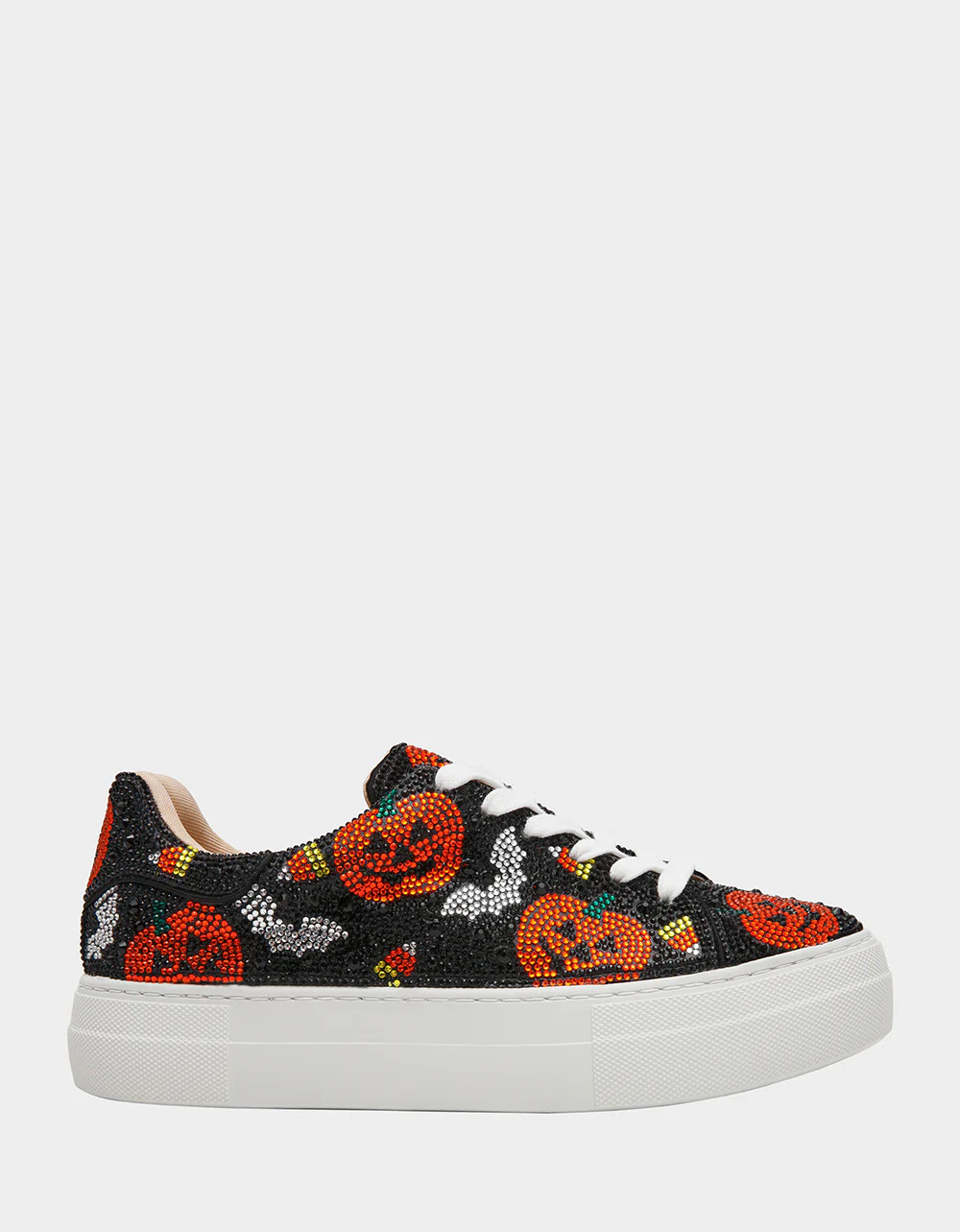 SIDNY Halloween Pumpkin Rhinestone Women's Tennis Sneaker | Betsey Johnson