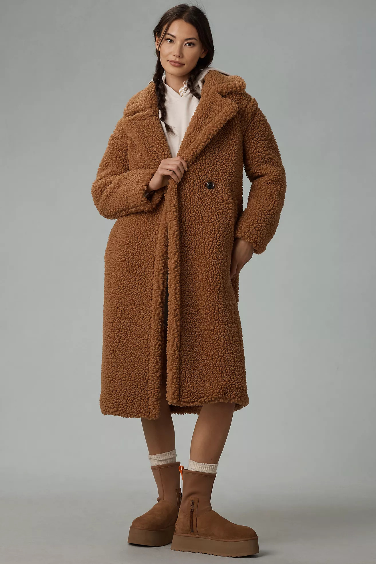UGG Gertrude Long Teddy Coat | Anthropologie (US)