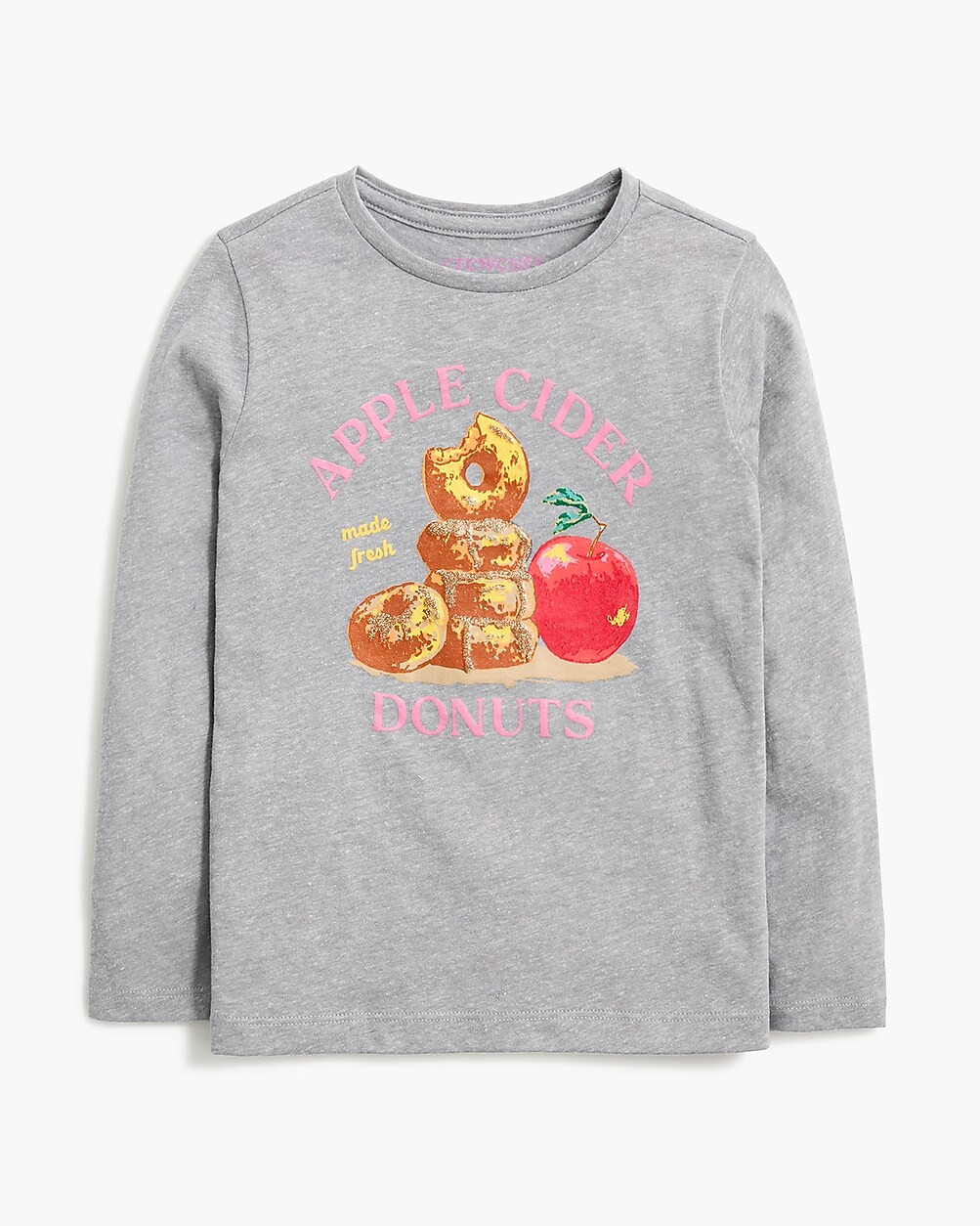 Girls' long-sleeve cider donuts graphic tee | J.Crew Factory