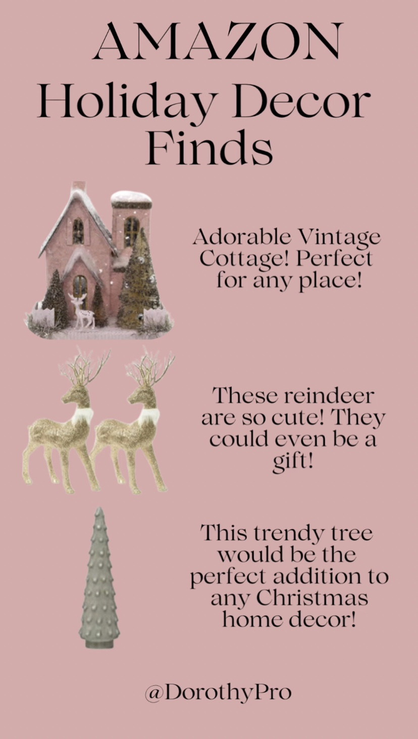 HOLIDAY DECOR!! These cute pieces are perfect for any home! And they could even make a great gift! #AMAZONFINDS
#HomeDecor
#HolidayHome

#LTKSeasonal #LTKHoliday #LTKfindsunder50