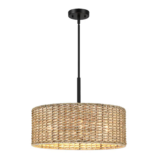 True Fine Jolene 4 -Light Matte Black Coastal For Use in Bedrooms, Dining Rooms, Foyers, Kitchens... | Lowe's