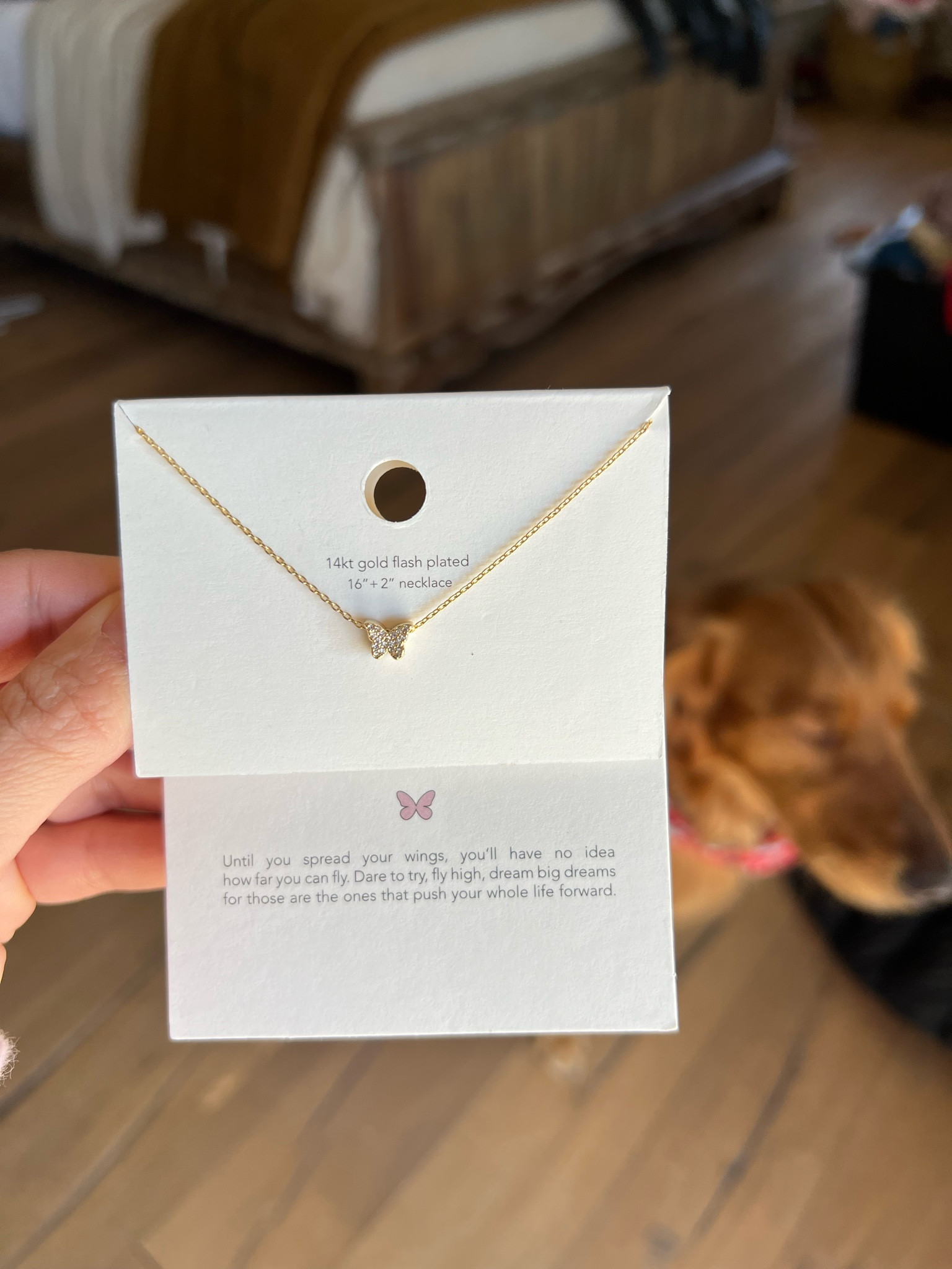 Butterfly necklace from Target for $20! So cute and dainty! 🦋 

#LTKunder50 #LTKHoliday #LTKGiftGuide