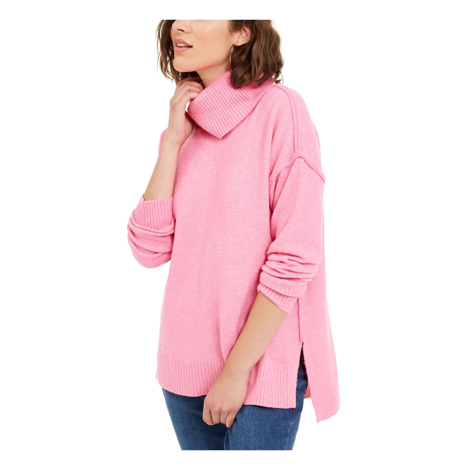 BAR III Womens Pink Long Sleeve Turtle Neck T-Shirt Sweater  Size XXS | Walmart (US)
