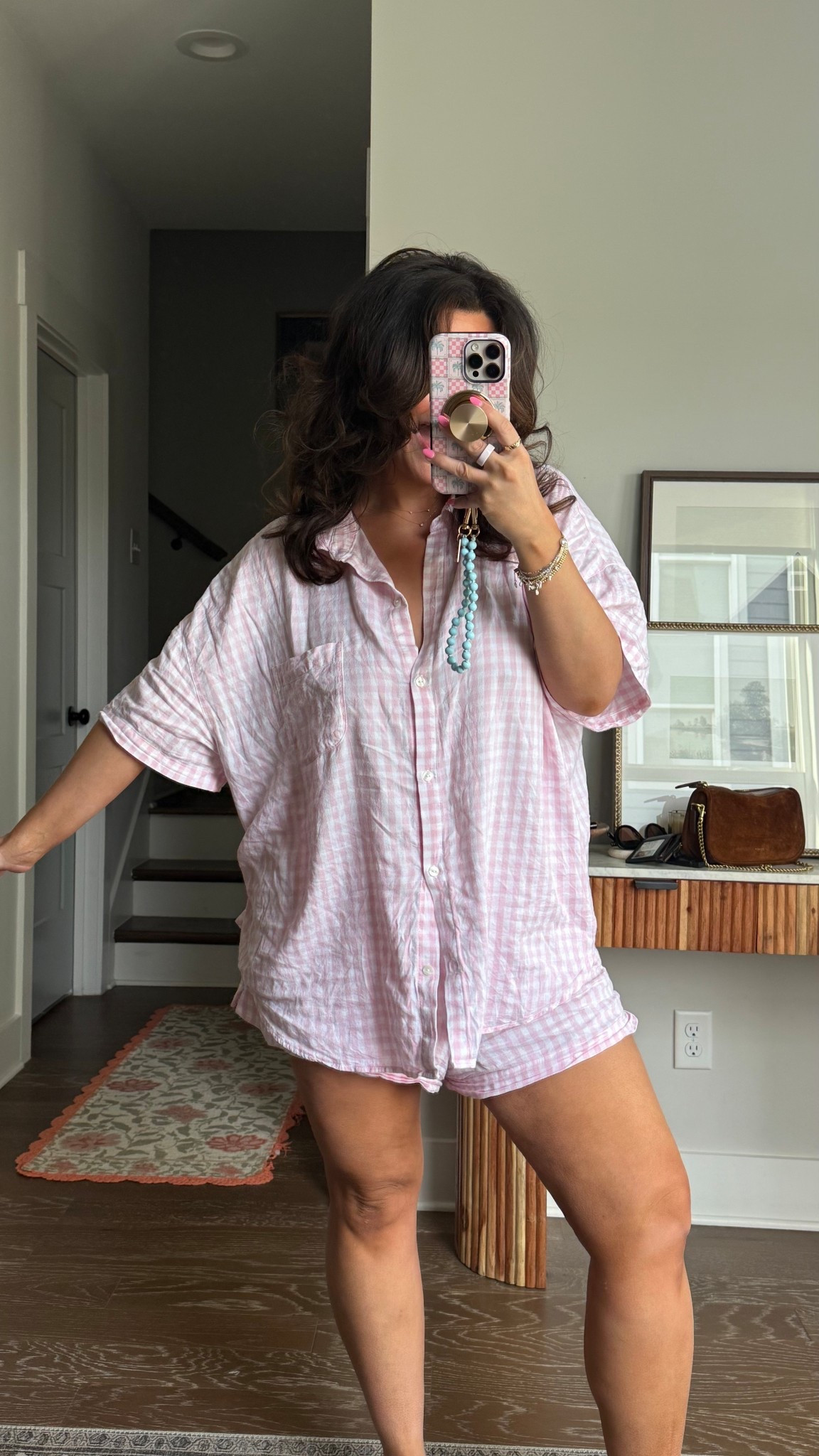 Still obsessed with these @victoriassecret pink gingham Jammies🩷🌸🤍

Wearing a size XXL for an oversized fit and they are the softest!!  

#LTKmorningroutine #LTKSpringSale #LTKselfcare