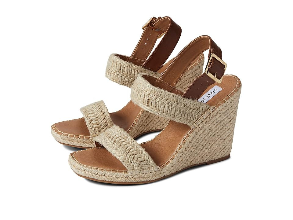 Steve Madden Uri Wedge Sandal (Raffia) Women's Shoes | Zappos