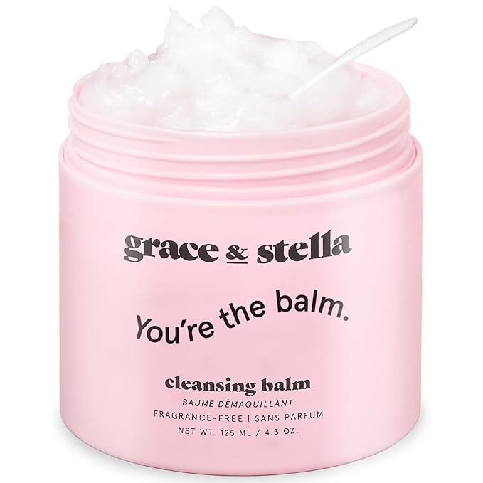 grace & stella Makeup Remover Cleansing Balm - Hydrating Facial Cleanser with Vitamin E for Soft,... | Amazon (US)