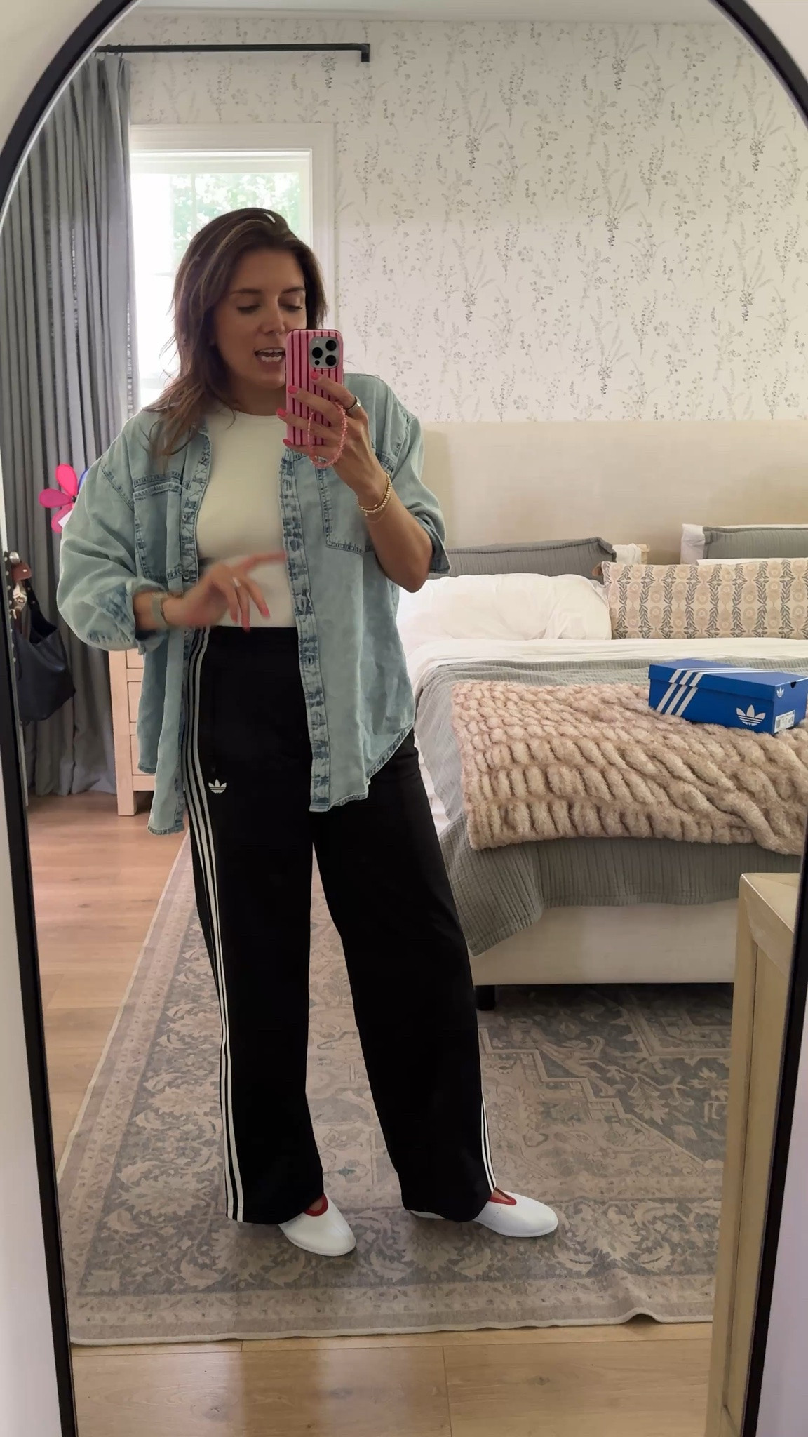The viral adidas track pants!! I’ve been wearing them nonstop for mom outfits and travel! I’m 5’7” in a size small.

#LTKOver40 #LTKTall