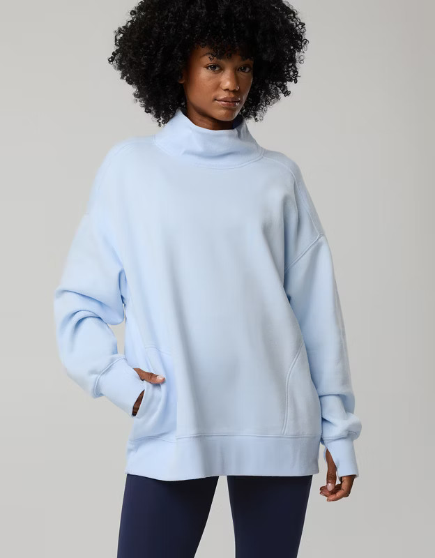 OFFLINE By Aerie Cloud Fleece Oversized Mockneck Sweatshirt | Aerie