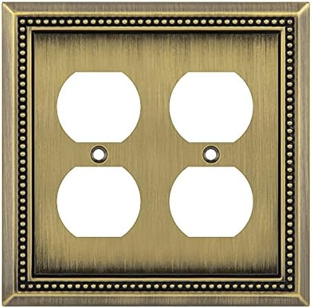 Henne Bery Sunken Pearls Heavy Duty Decorative Wall Plate Switch Plate Outlet Cover (Double Duple... | Amazon (US)