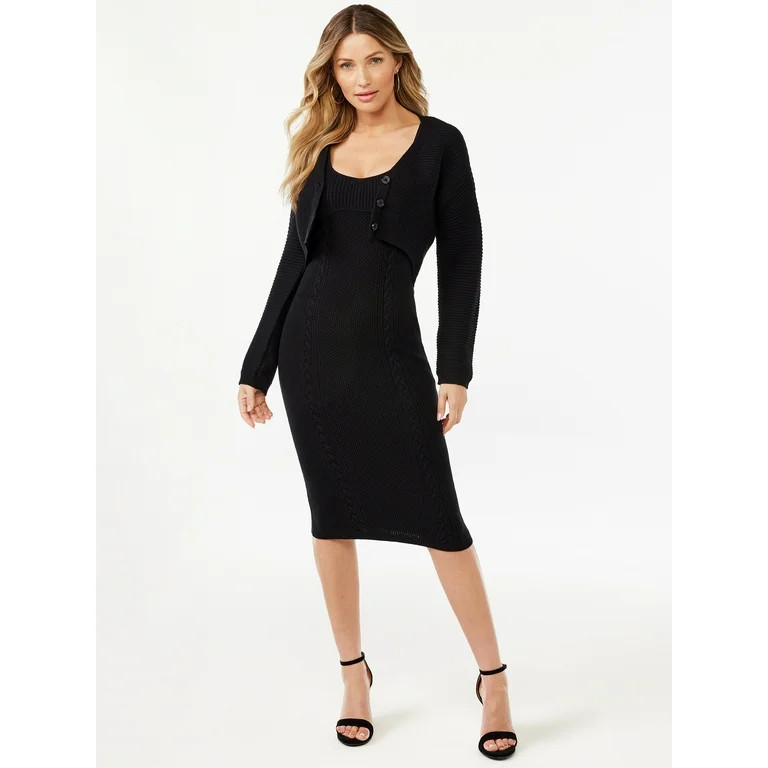 Sofia Jeans by Sofia Vergara Women's Dress and Cardi Set - Walmart.com | Walmart (US)