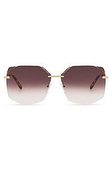 DIFF EYEWEAR Aubrey in Gold & Brown Gradient from Revolve.com | Revolve Clothing (Global)