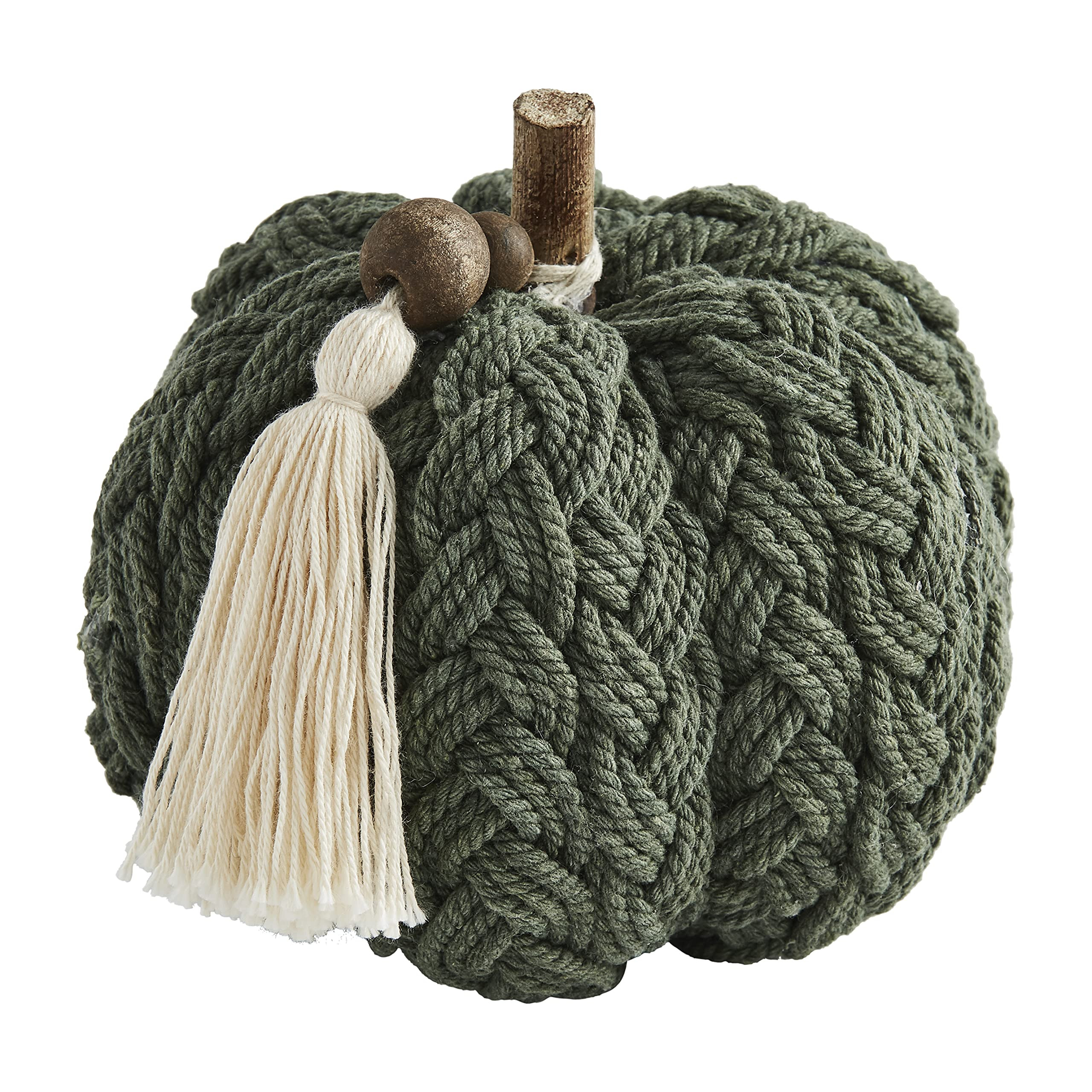 Mud Pie Braided Rope Pumpkin Sitter, Green | Amazon (US)