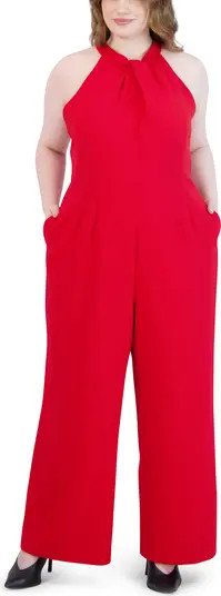 Sleeveless Twisted Halter Wide Leg Jumpsuit | Nordstrom