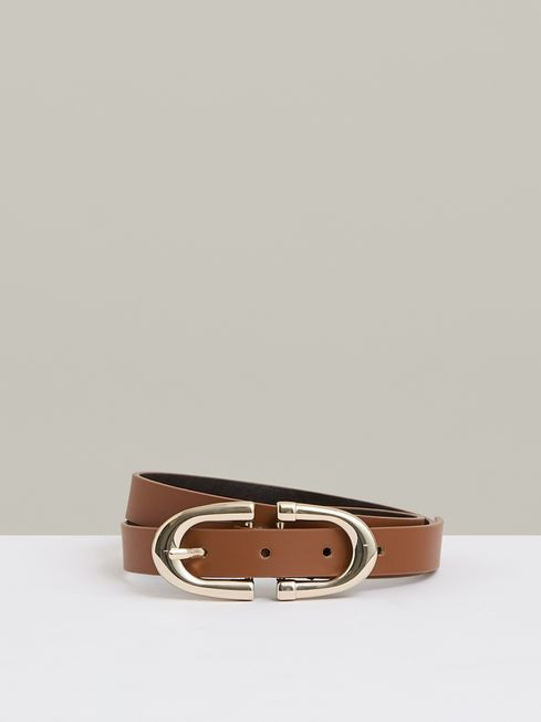 Horseshoe Belt in Tan | Reiss US
