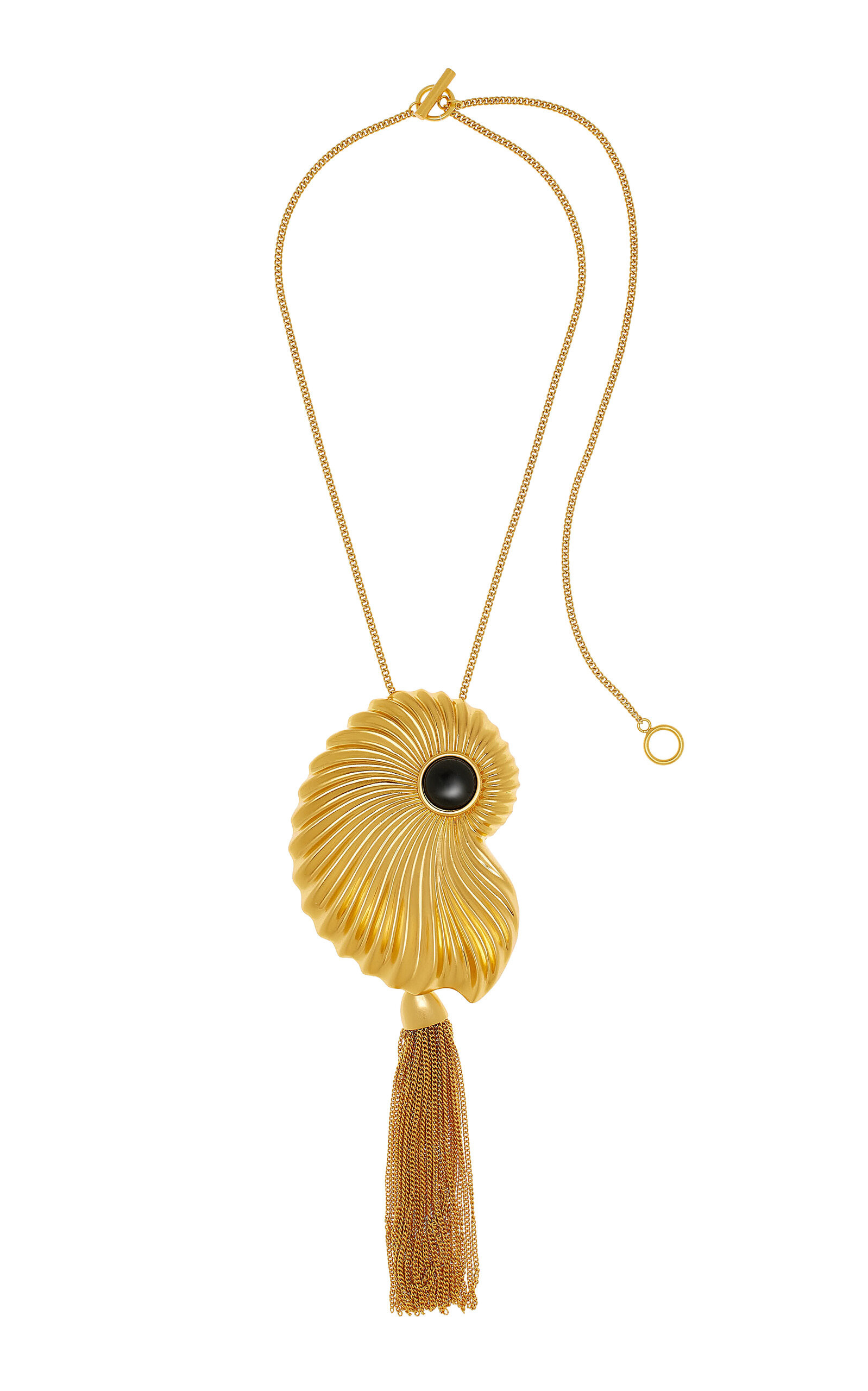 Aveline 24K Gold-Plated Onyx Necklace | Moda Operandi (Global)