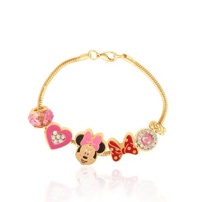 Disney Minnie Mouse Charm Bracelet with Heart Accents | Target