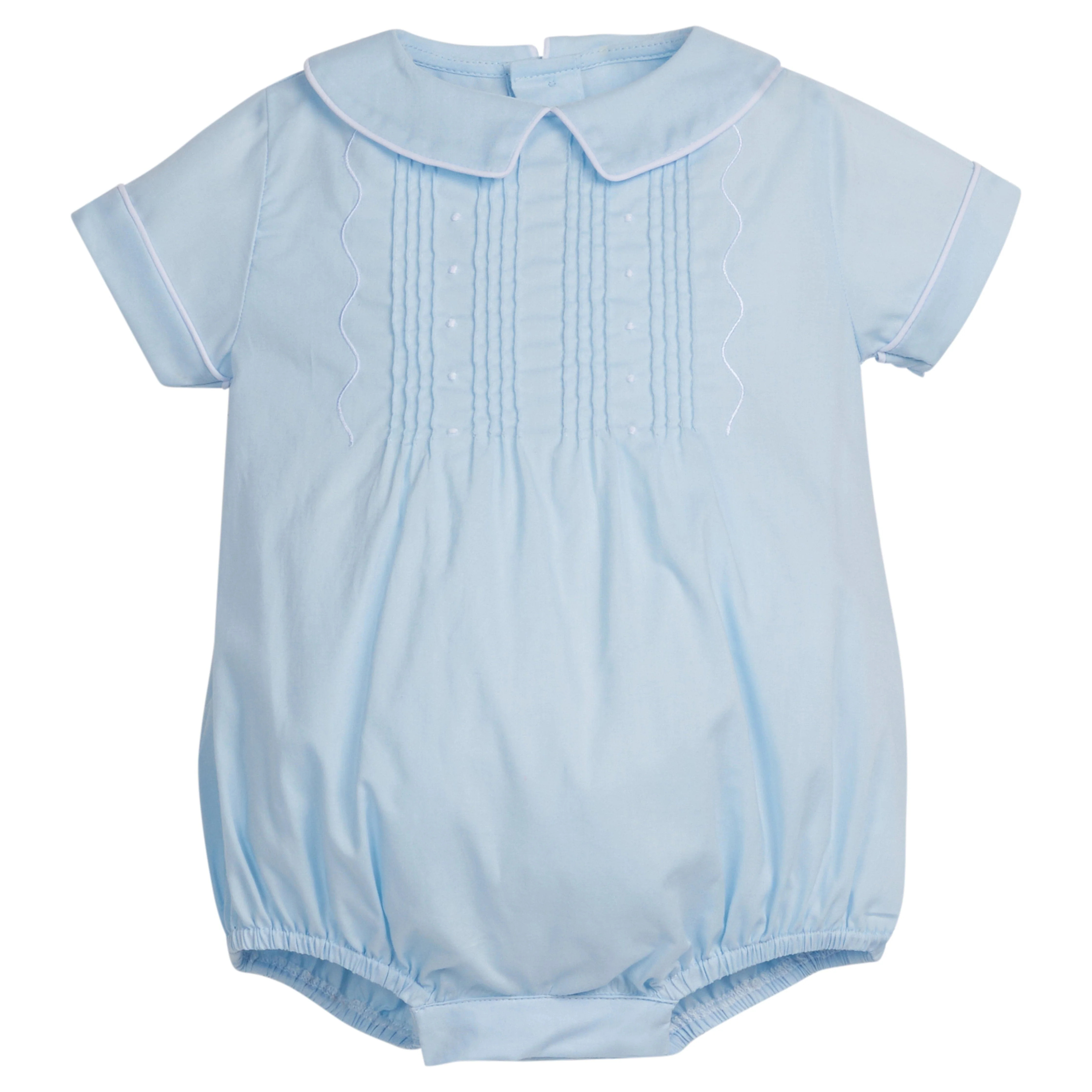 Boys Francis Bubble Romper in Light Blue | Little English