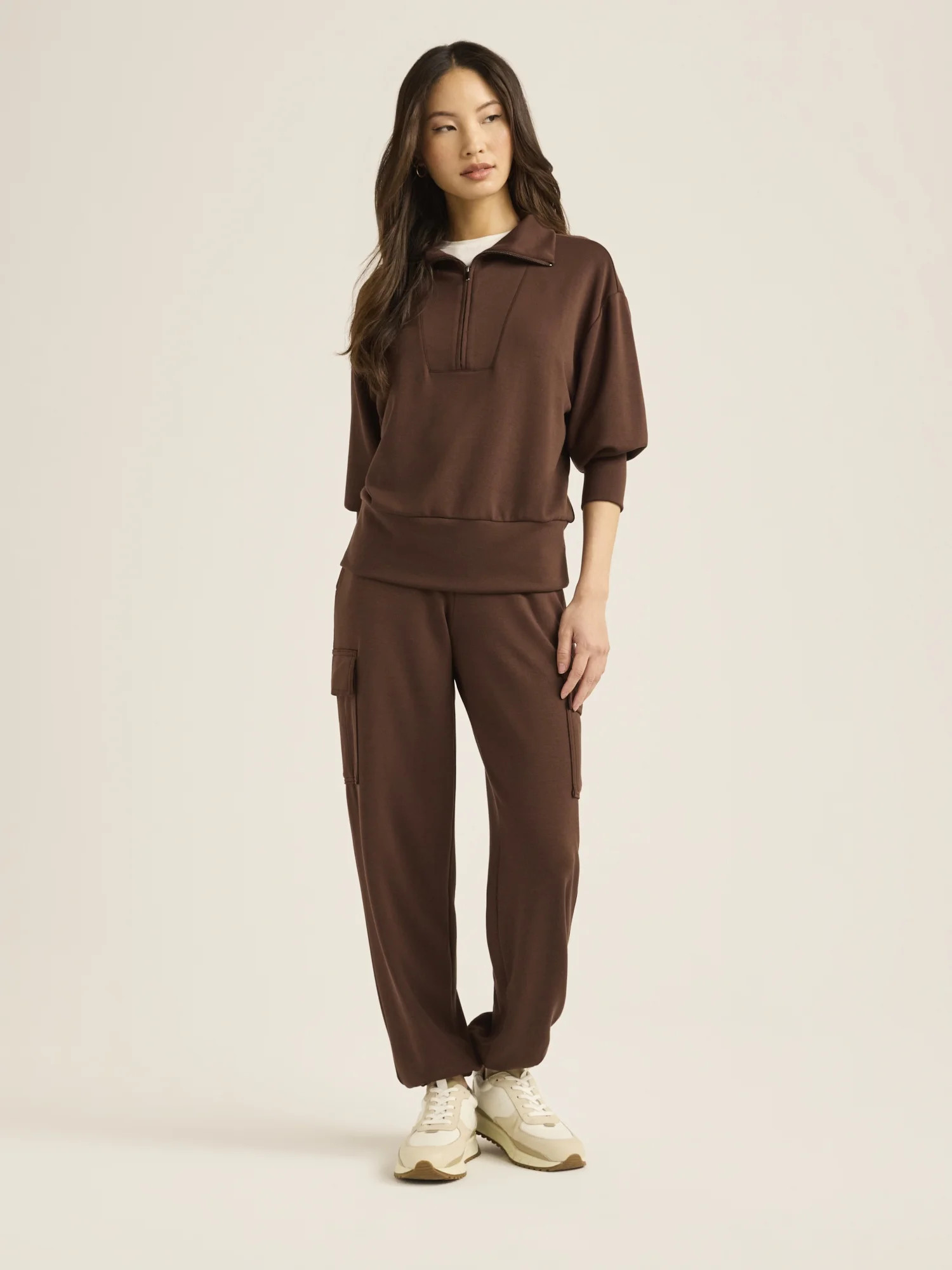 Scoop Women’s & Women's Plus Ultimate ScubaKnit Half Zip Sweatshirt, Sizes XS-4X - Walmart.com | Walmart (US)