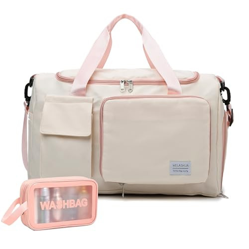 BEULPTN Small Gym Bag for Women, Waterproof Travel Duffel Bag with Shoe Compartment & Wet Pocket, Gym Tote Bag for Travel, Workout, Sport | Amazon (US)