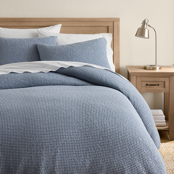 Washed Waffle Weave Duvet Cover | Pottery Barn Teen