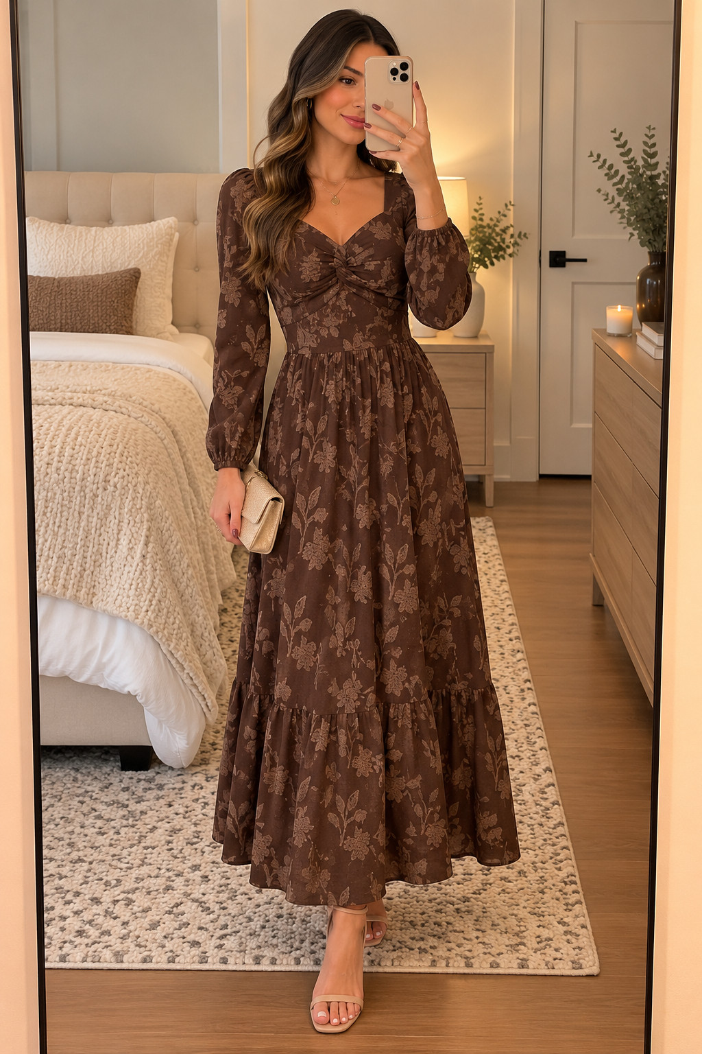 This rich brown dress is such a pretty pick for a fall wedding. The color feels warm and expensive, and I love how easy it is to style with simple heels, gold jewelry, and a cute clutch. 🤎 #AmazonFashion #FallWeddingGuestDress #BrownDress #WeddingGuestOutfit #AmazonDressFinds #FallFashion #ChocolateBrownDress #AutumnWedding #WeddingGuestStyle 

 #LTKSeasonal #LTKSaleAlert #LTKWedding