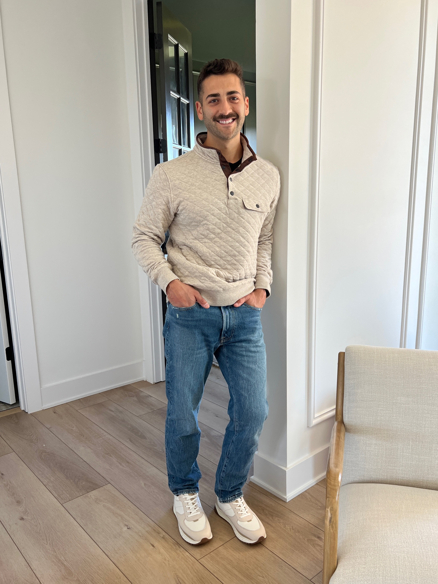 Todays look - pullover in medium, jeans size 30x30, shoes run tts! #outfitsfordudes #mensstyle