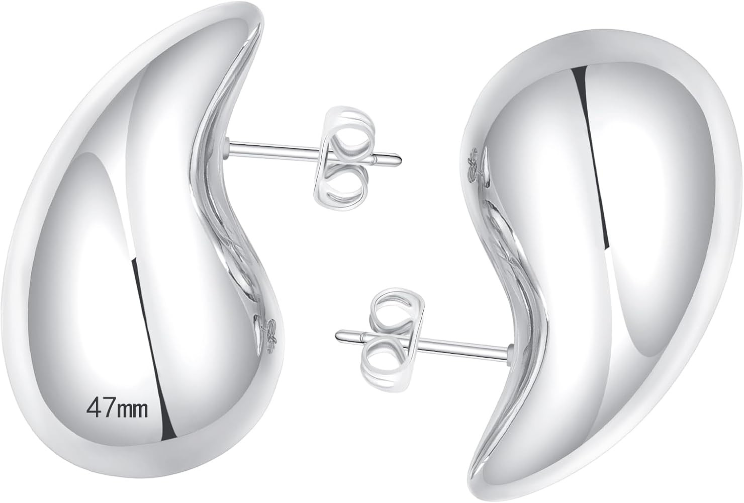 Ascona 25/32/47mm Chunky Gold Hoop Earrings for Women | Lightweight Tear Drop Earrings | Gold Dro... | Amazon (US)