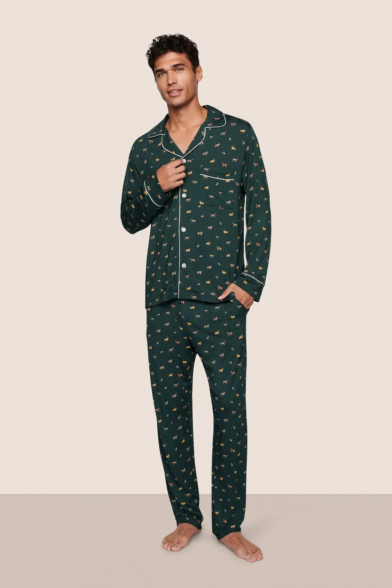 William Printed TENCEL™ Modal Long PJ Set | Eberjey