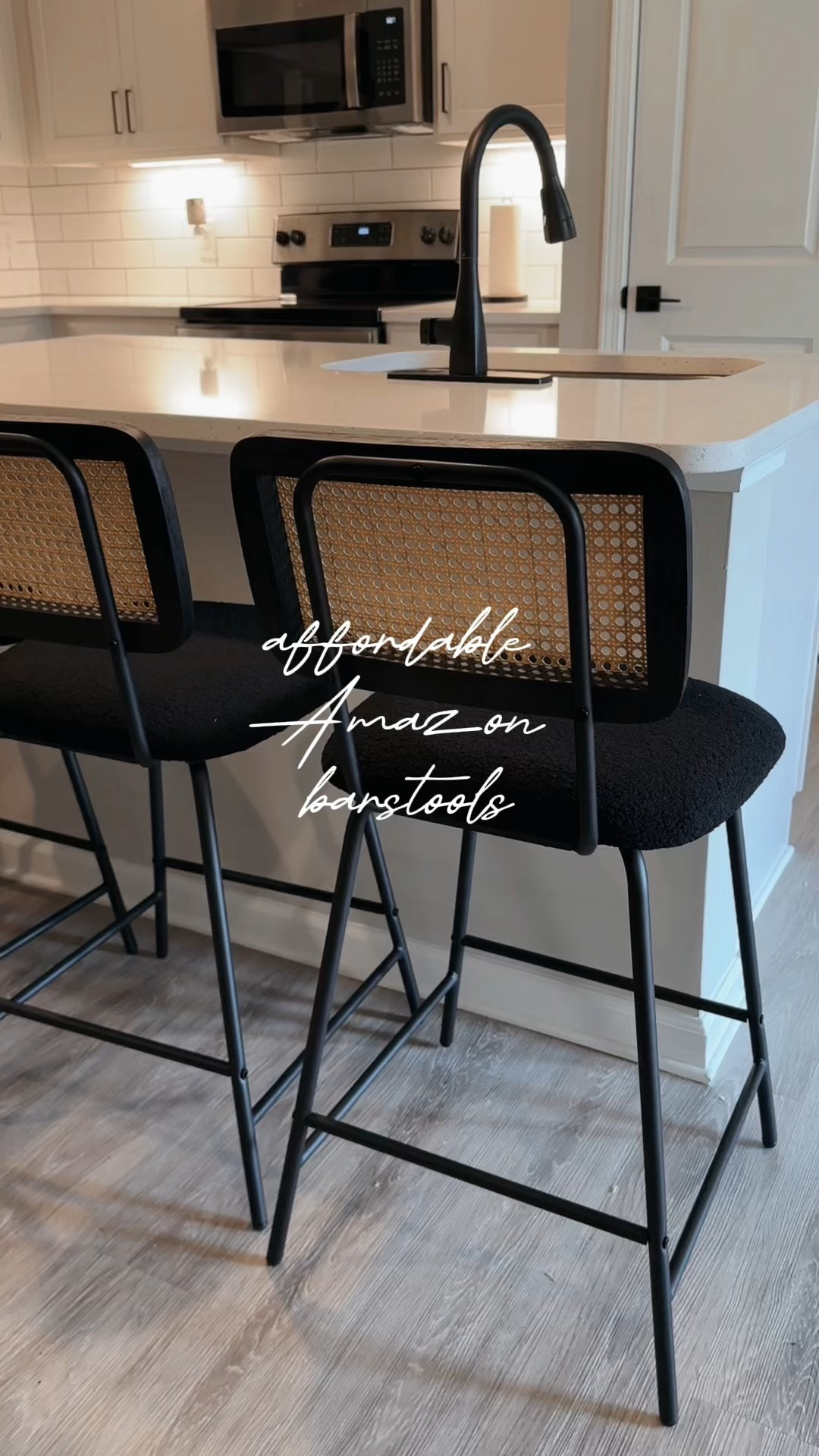 affordable amazon black barstools with a sherpa seat and rattan backing 🤩

amazon home finds, amazon kitchen, furniture, cozy seating, comfortable barstools, easy building furniture 

#LTKFindsUnder100 #LTKHome #LTKWatchNow
