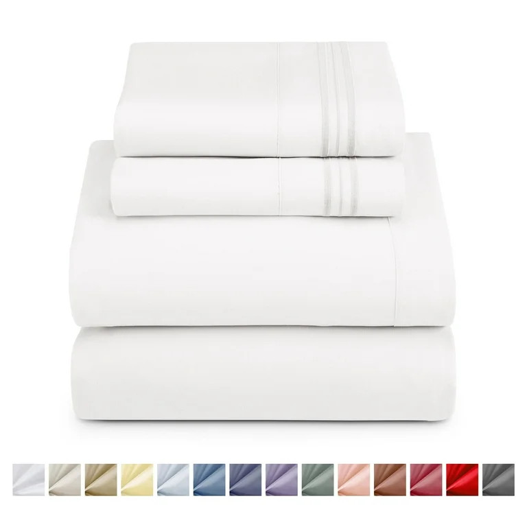 Nestl Queen Sheet Sets, 1800 Series Deep Pocket 4 Piece, Luxury Soft Microfiber Bed Sheet Sets, W... | Walmart (US)