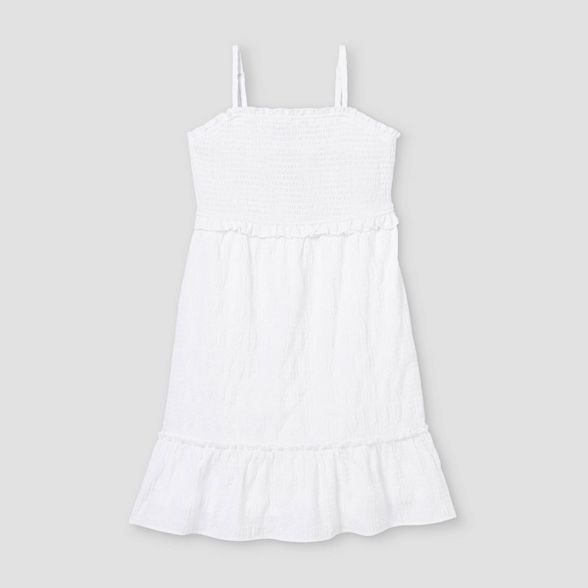 Girls' Smocked Bodice Cami Dress - art class™ White | Target