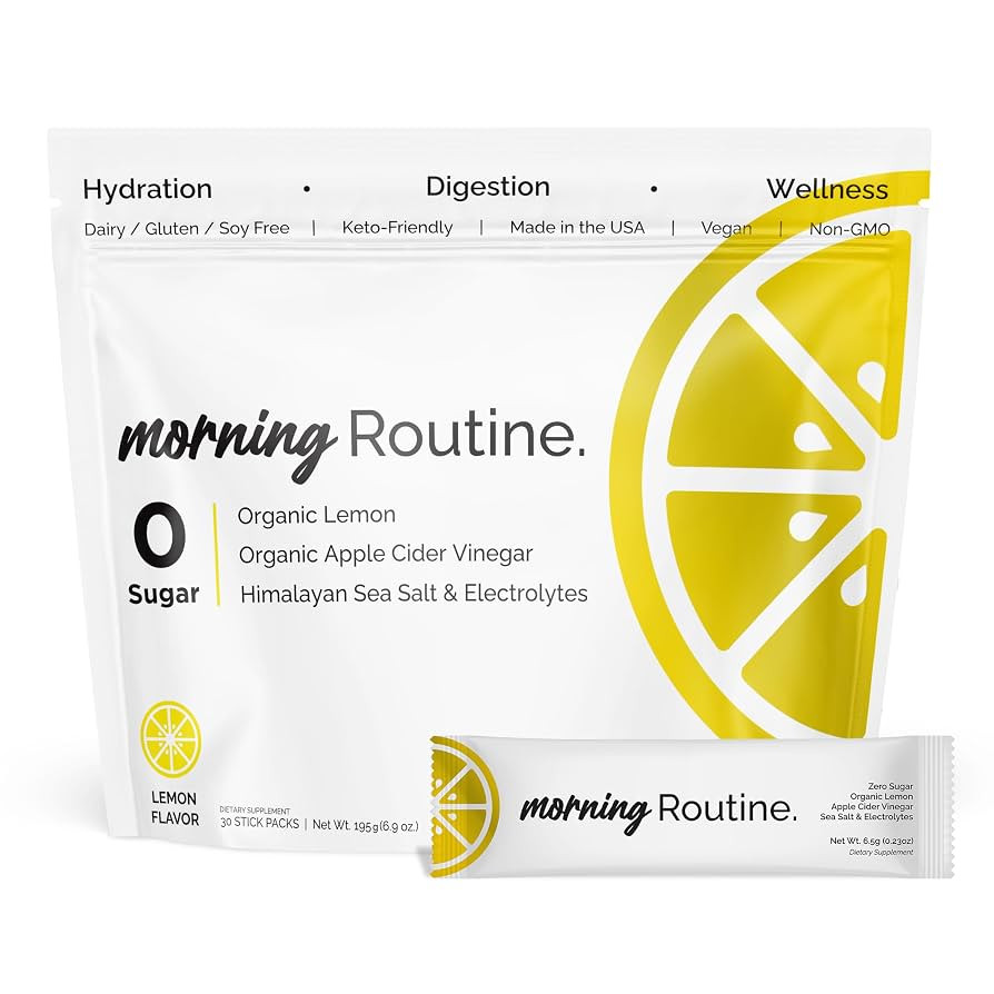 ROUTINE Morning Daily Hydration | Electrolyte Powder Packets with Apple Cider Vinegar, Lemon, and... | Amazon (US)