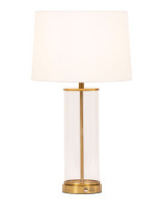 20in Rechargeable Column Glass Metal Table Lamp | TJ Maxx