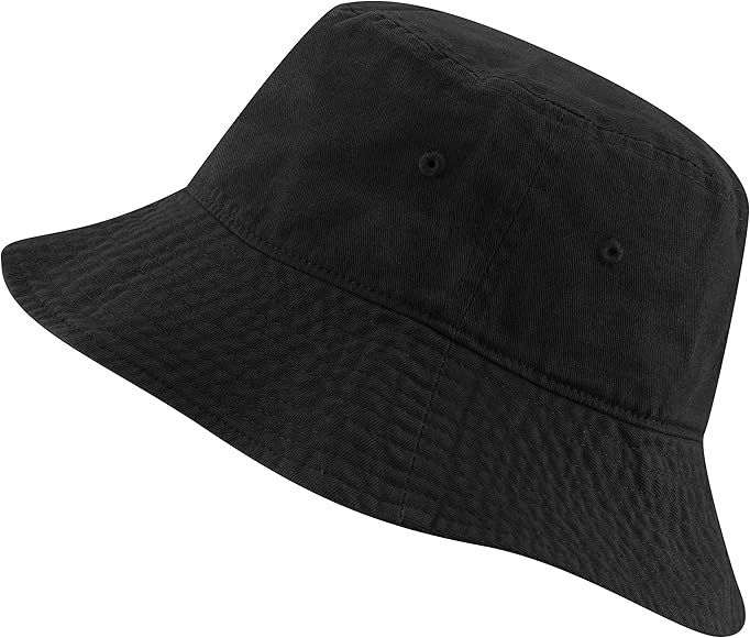 The Hat Depot 100% Cotton Long Brim & Deeper Packable Summer Travel Fashion Bucket Hat | Amazon (US)