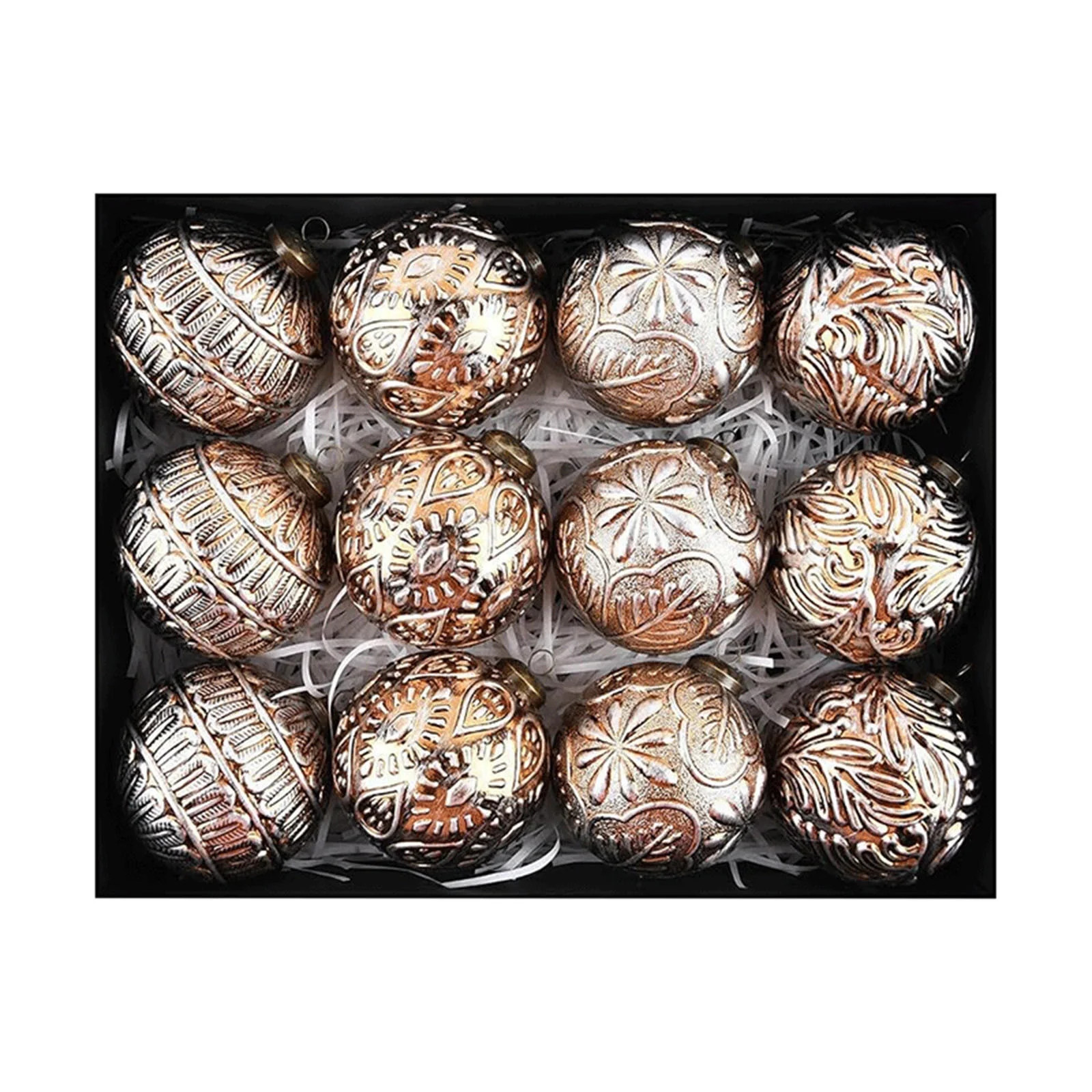Vintage Christmas Ornaments for Tree Decorations - Rustic Copper Christmas Ball Ornaments Bronze ... | Walmart (US)