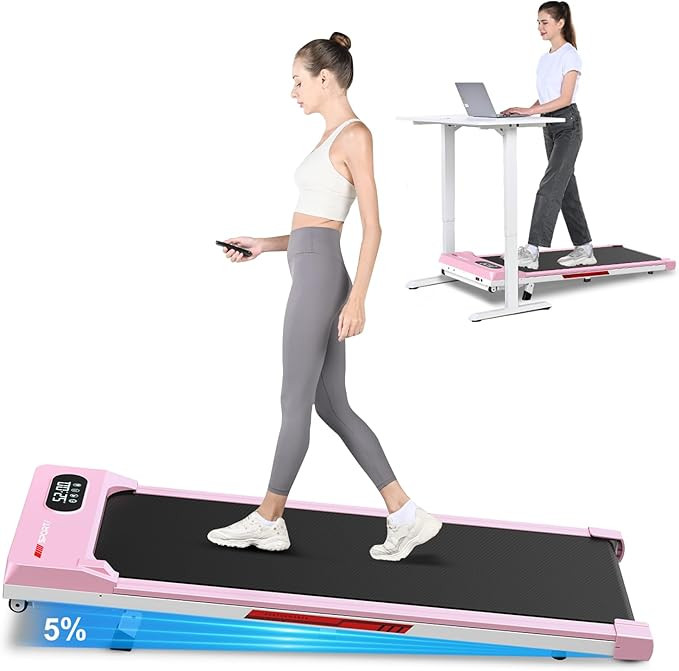 Walking Pad with Incline, 5% Incline Under Desk Portable Treadmill for Home Office 4 in 1, 2.5HP ... | Amazon (US)