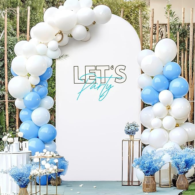 7.2FT x 4FT White Spandex Arch Backdrop Cover for Wedding, Birthday, Party, Bridal Shower | Amazon (US)