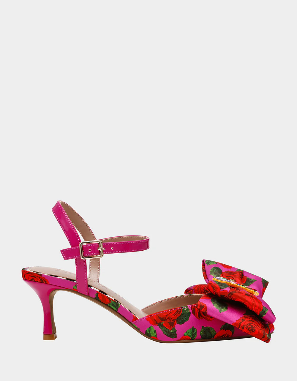 FELIPE FUSHIA ROSE Pointed-Toe Kitten Heel | Women's Heels | Betsey Johnson