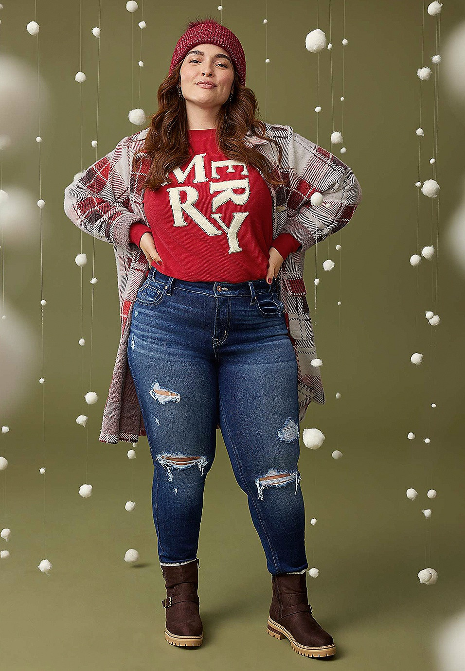 Plus Size edgely™ High Rise Ripped Super Skinny Ankle Jean | Maurices