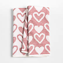Heart Textured Terry Organic Cotton Kitchen Towels, Set of 2 + Reviews | Crate & Barrel | Crate & Barrel