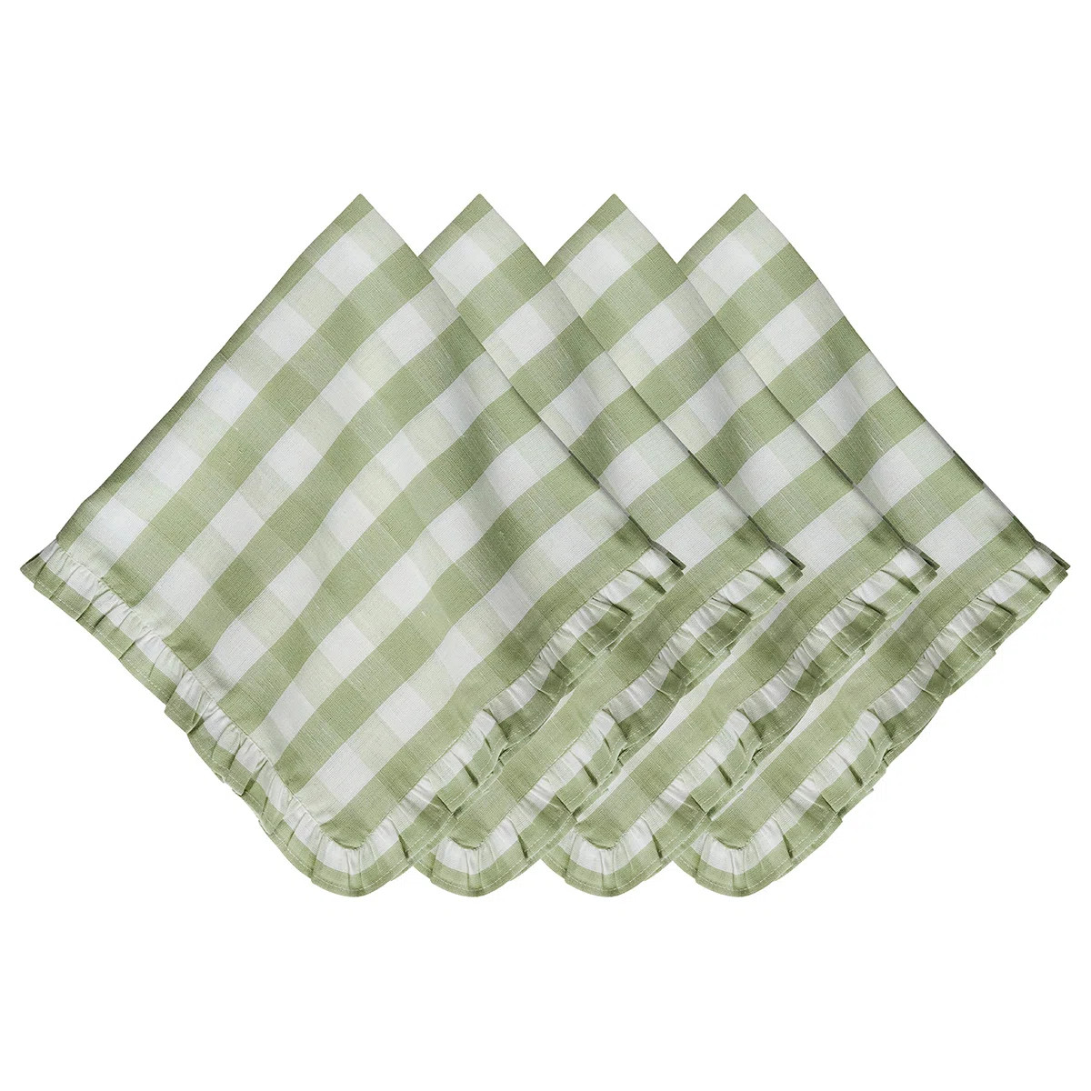 Gingham Ruffle Napkin (Set of 4) | Wayfair North America