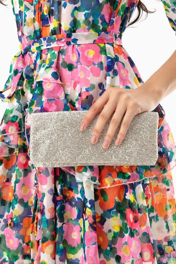 Silver Beaded Clutch | Tuckernuck (US)