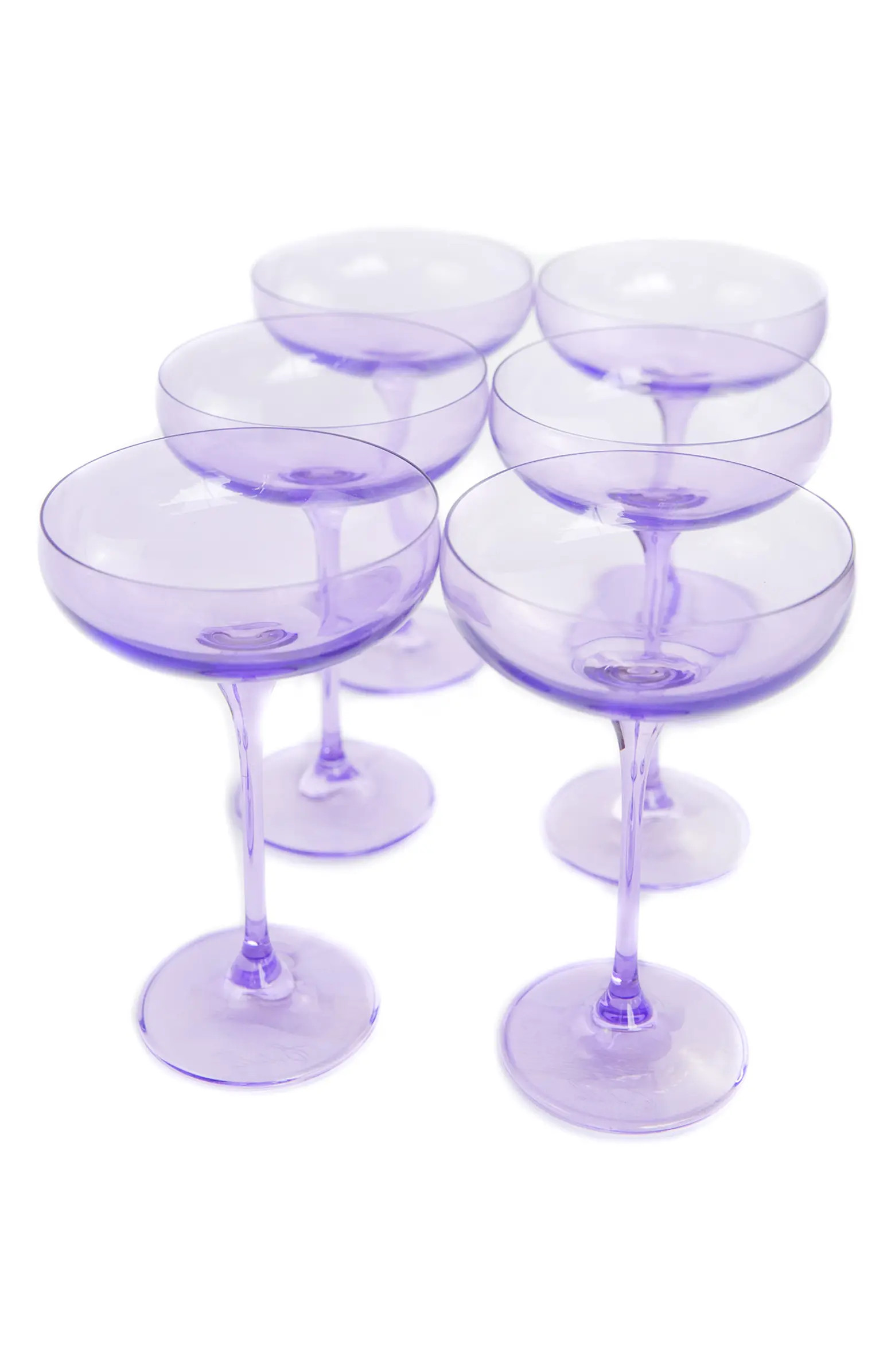 Estelle Colored Glass Set of 6 Stem Coupes | Nordstrom | Nordstrom