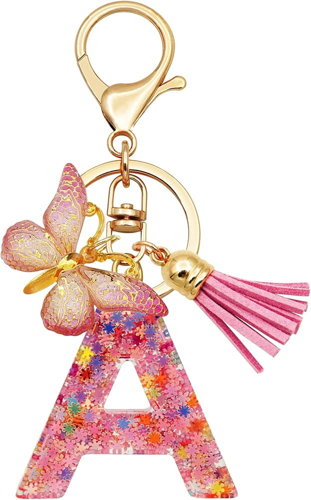 TTYY Initial Letter Keychain for Women Gift for Young Teenage Girl Gifts for Christmas to Mom Dau... | Amazon (US)