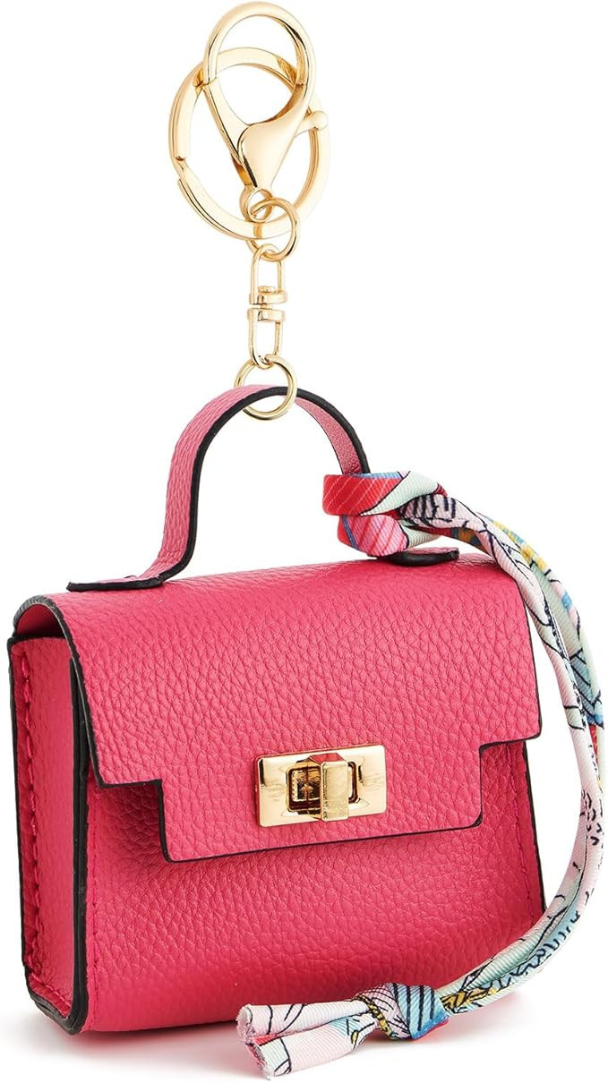 Amazon.com: WOZEAH Mini Backpack Keychain for Women,Small Change Pouch Coin Purse Twist-lock with... | Amazon (US)