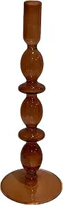 Curated & Cozy Glass Candle Holder - Table Decor Tall Glass Taper Candle Holder for Home Decor, O... | Amazon (US)