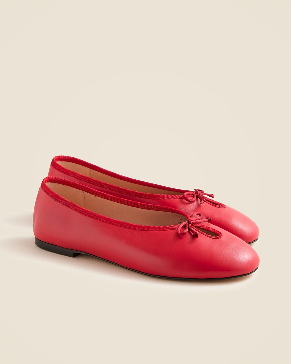 Andi keyhole ballet flats in leather | J. Crew US