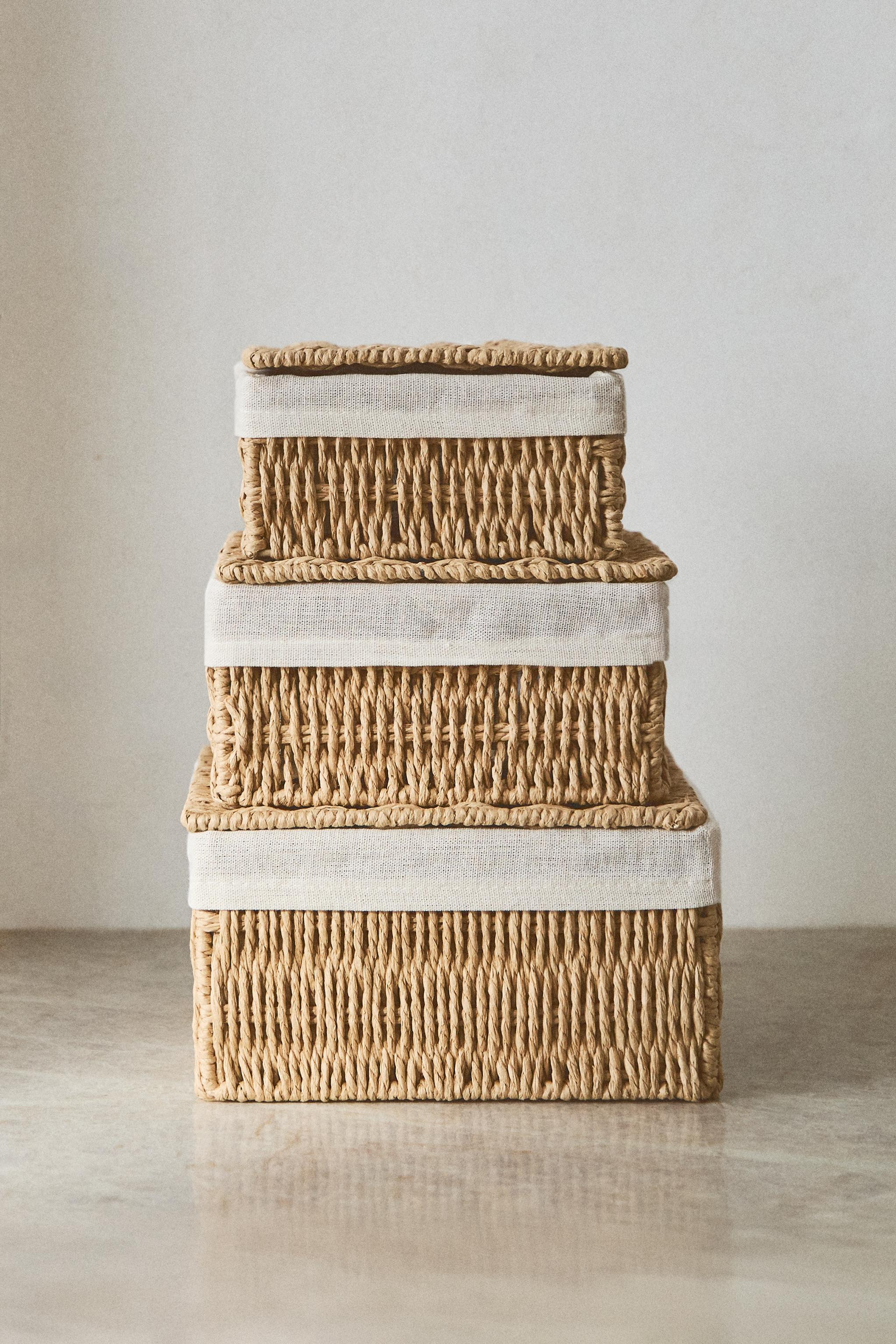 BASKET WITH FABRIC LINING | Zara US